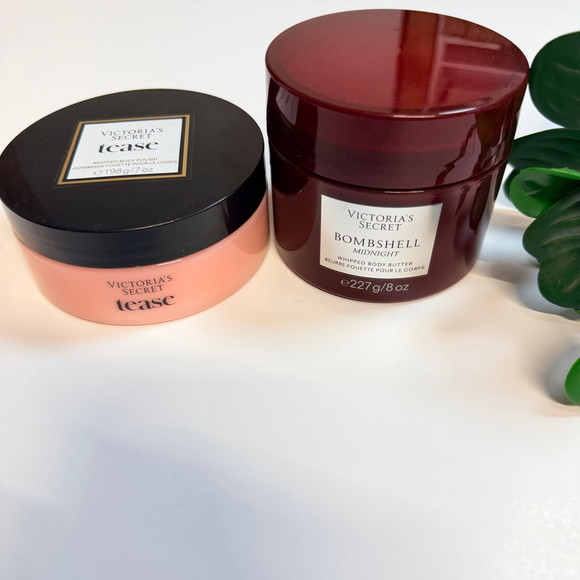 Victoria's Secret Other - Victoria's Secret Bombshell Body Butter and Tease Scrub Full Size Pink Red